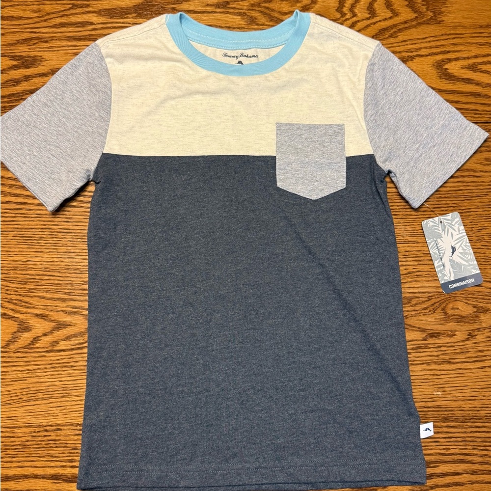 Tommy Bahama Blue and Gray Kids T-Shirt